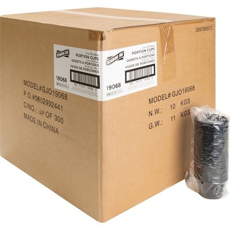 Genuine Joe CUP, PORTION, 4 OZ, BK, 50PK GJO19068